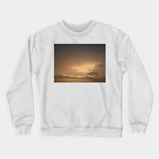 Brown golden cloudscape with dark cloud shapes Crewneck Sweatshirt